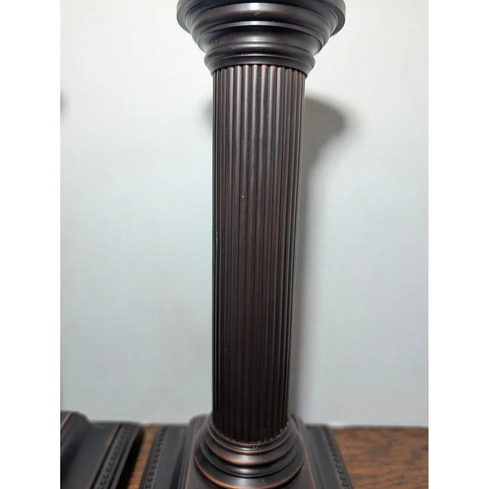 Baldwin Smithsonian Candlestick Pair 10in Column Vintage Neoclassical Metal